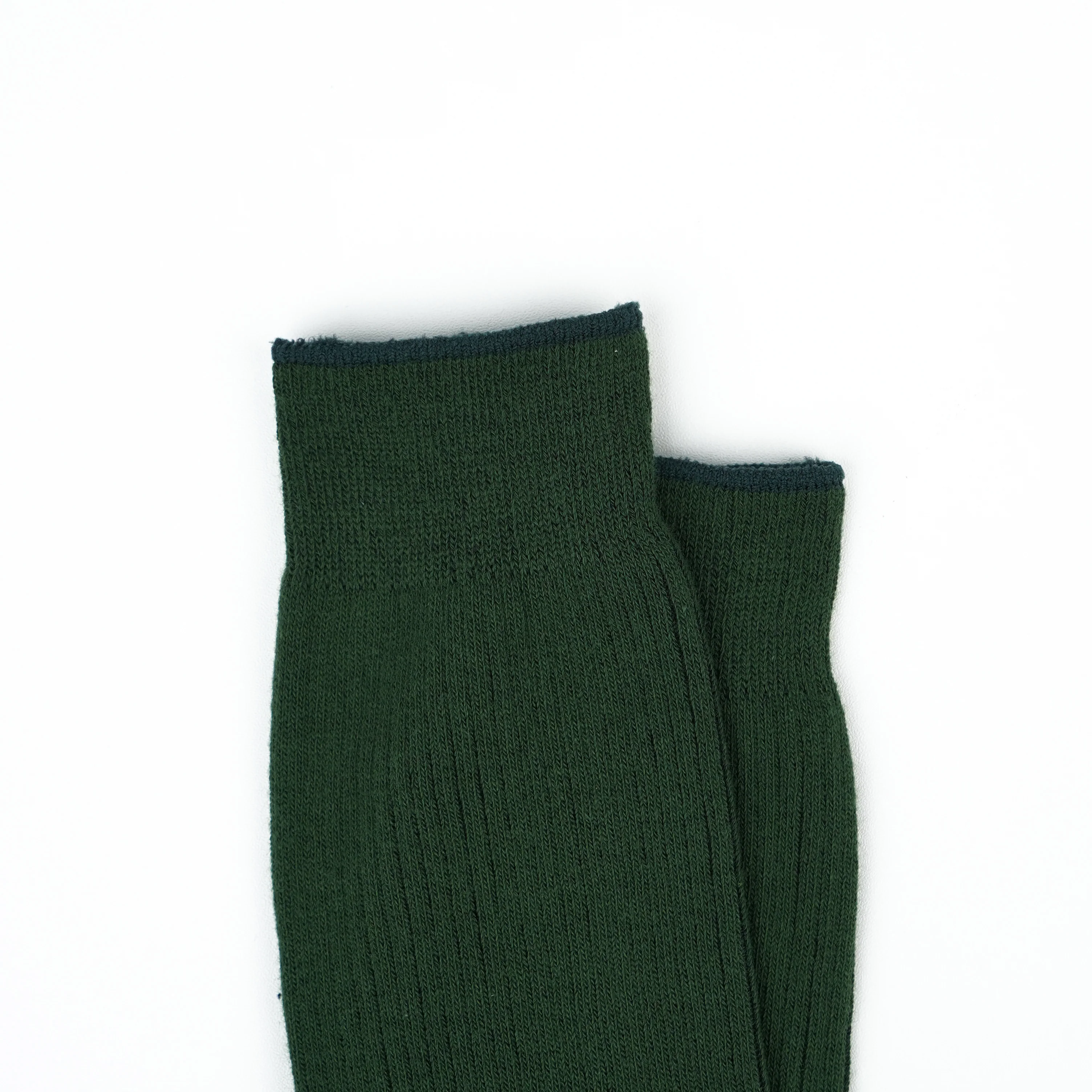 Cotton Ribbed Socks Dark Green - Image 3
