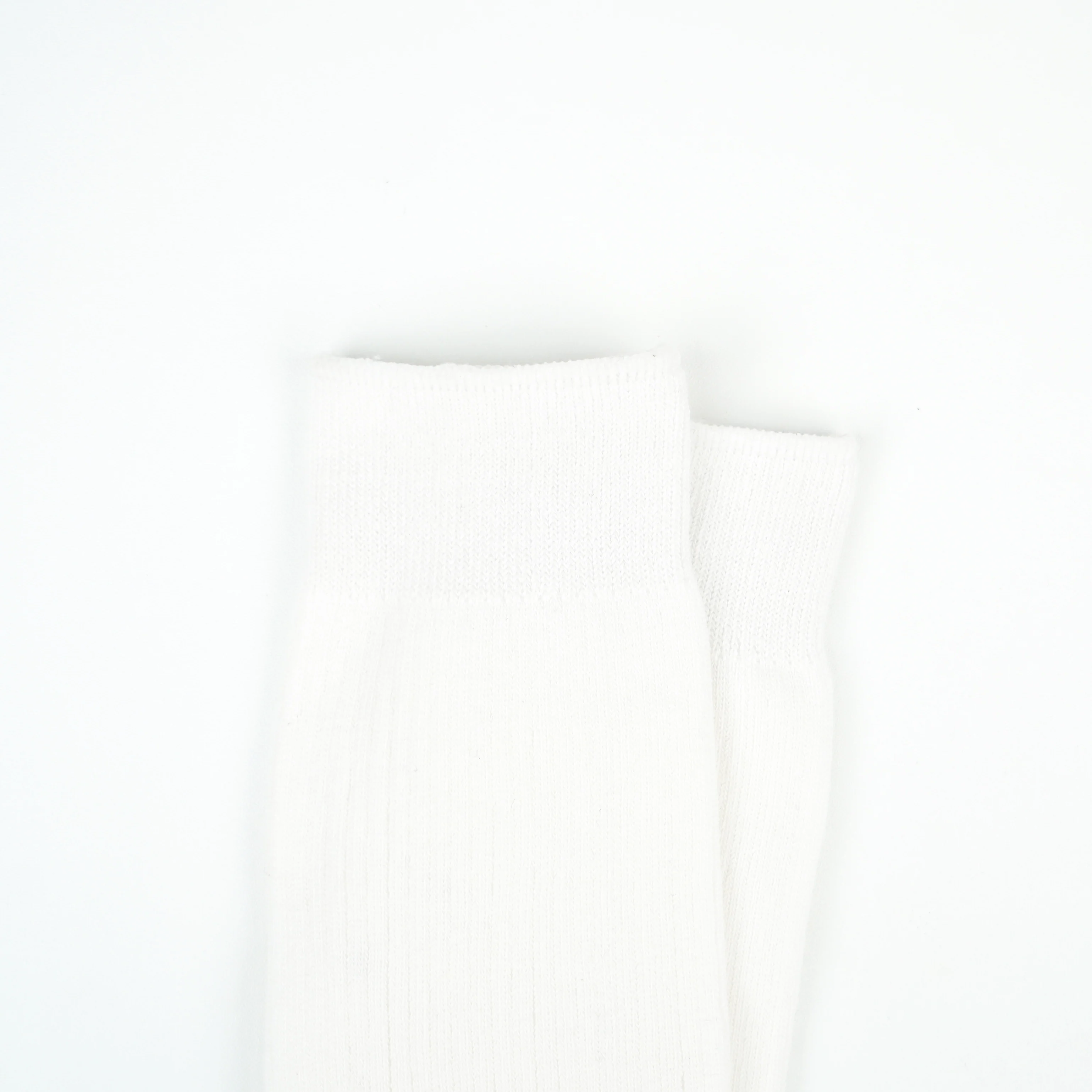 Cotton Ribbed Socks White - Image 3